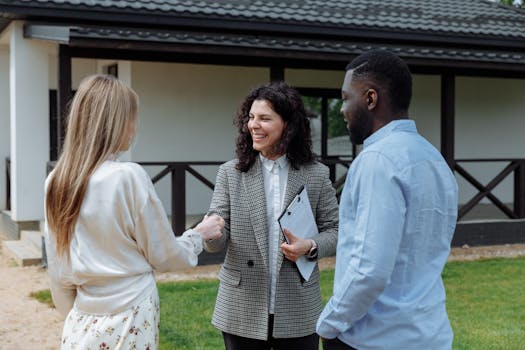 a happy couple discussing loan options