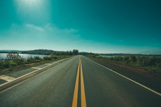 rural landscape with transportation options