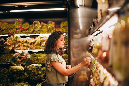 grocery store aisle with discounts