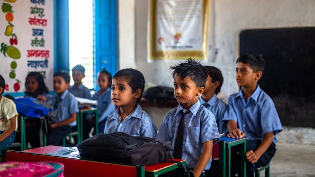 teacher in rural classroom