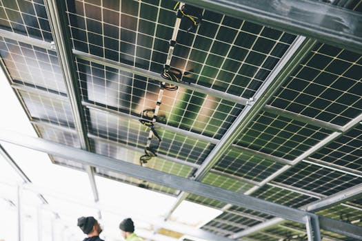 solar panel installation in a rural area