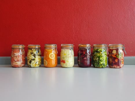 jars of preserved food