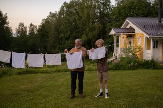 rural family gardening