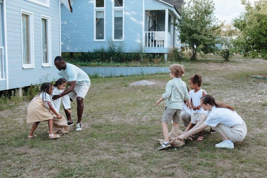 family enjoying outdoor activities