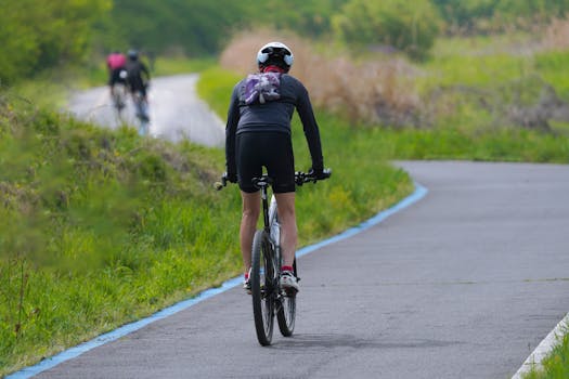 a scenic bike path in the countryside