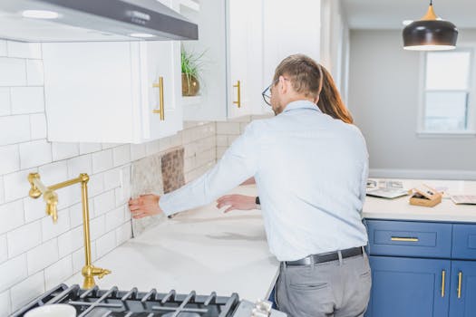 modern kitchen renovation with new fixtures