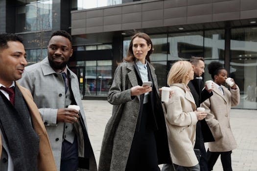 Group of friends walking to the grocery store